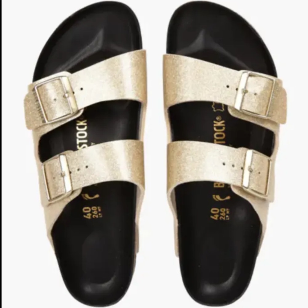 Birkenstock | Arizona Glitter Gold Sandals Size 7